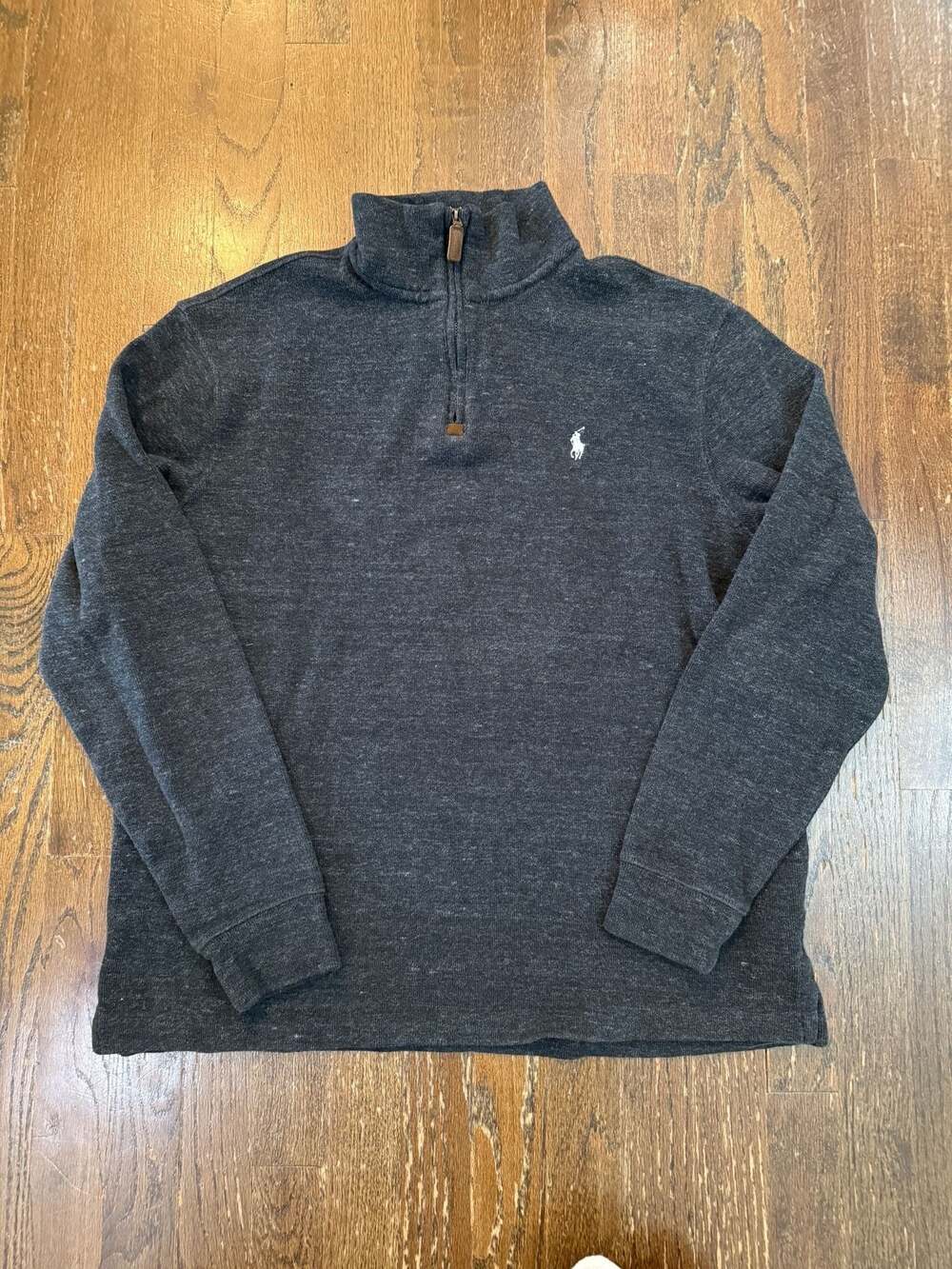 Polo Ralph Lauren Gray Pony Retro 1/4 Zip Pullover Sweatshirt L